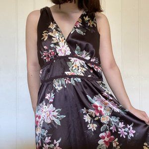 floral satin dress